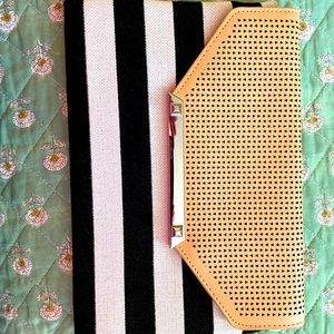 Stella and Dot striped clutch with card inserts